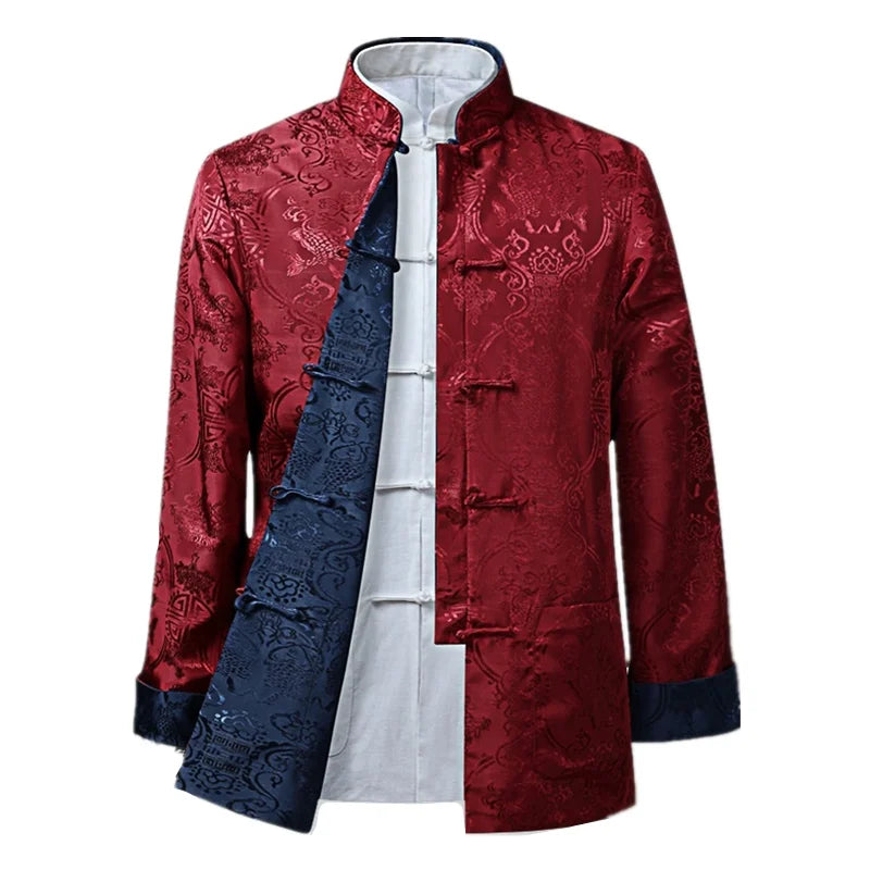 Men Chinese Dragon Shirt Kung Fu Coats China