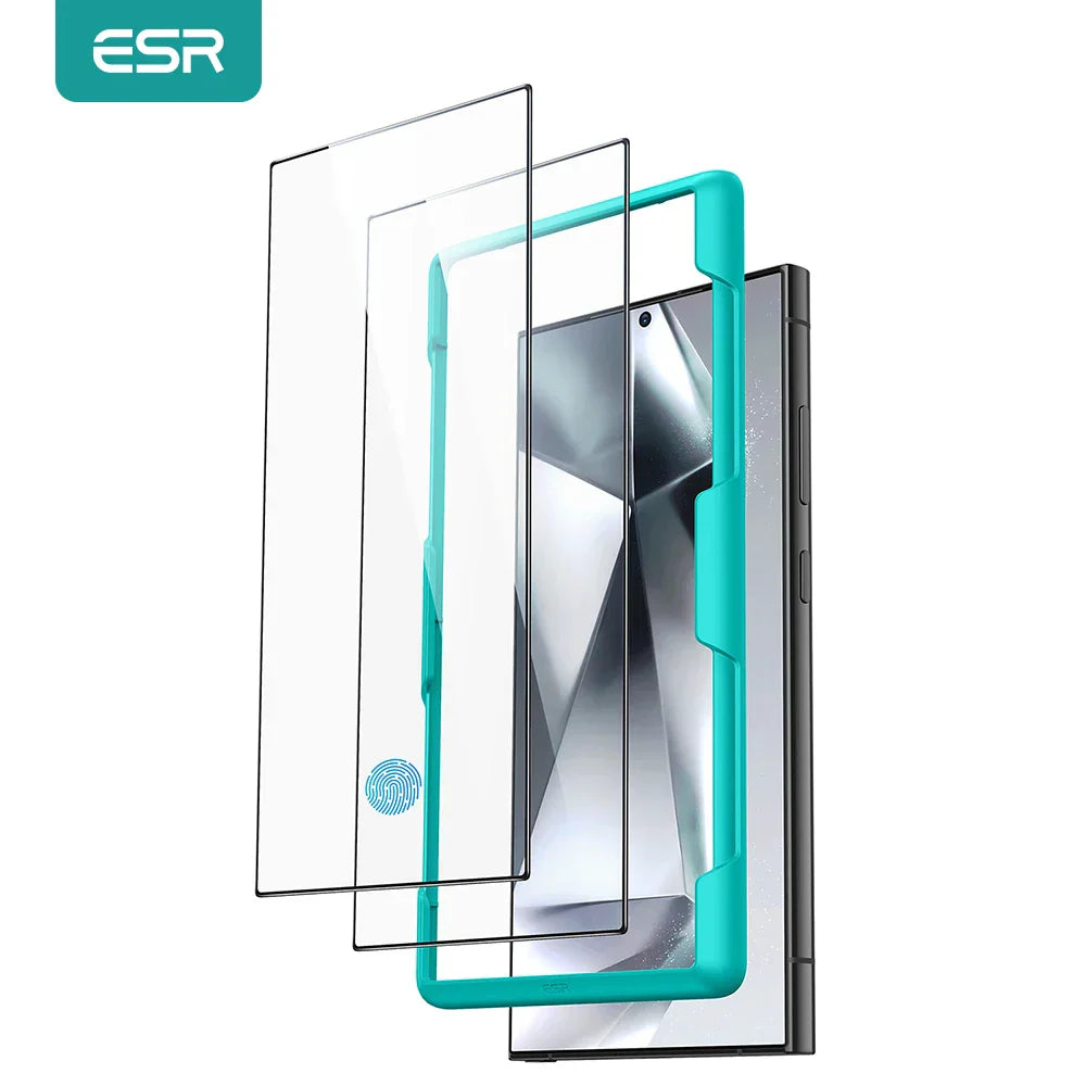 ESR for S24 Ultra Screen Protector for Galaxy S24 ultra 9H Full Coverage Tempered Glass with Fingerprint Unlocking (6.8 Inch)