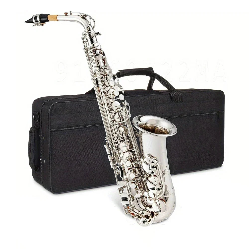 Professional Alto Saxophone Eflat E-flat Brass Nickel Plated