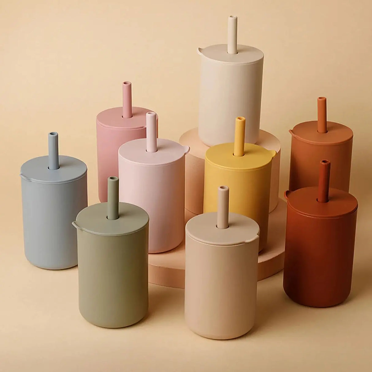 TYRY.HU Baby Feeding Straw Cup Baby Cartoon Learning