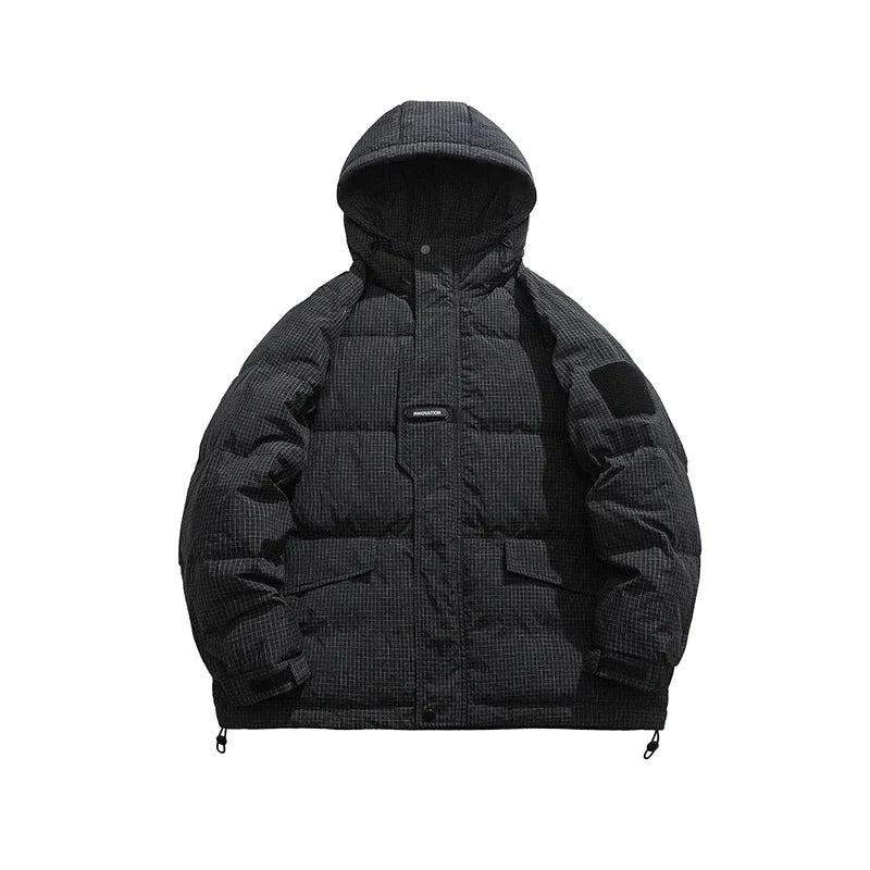 2023Winter High Quality Down Jacket Men Hooded Zip-Up