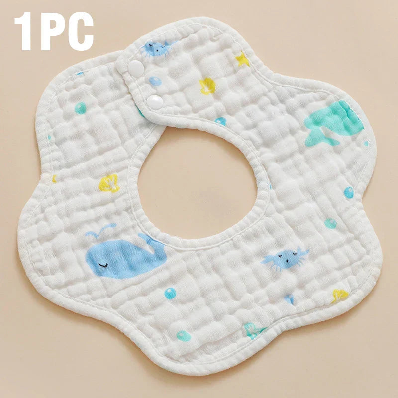 5PCS Baby Bath Towel 100% Cotton 6 Layers