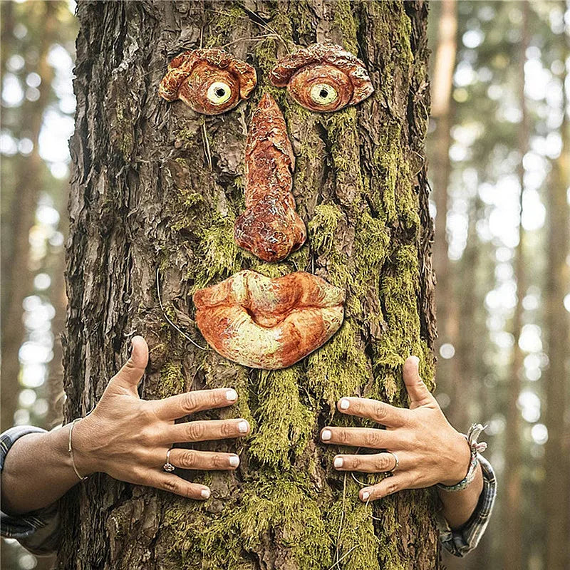 Funny Old Man Tree Face Hugger Garden Art