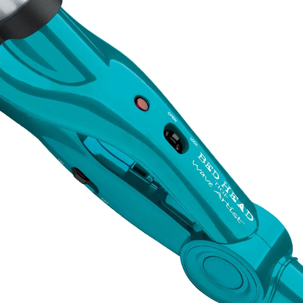 Tourmaline + Ceramic Deep Hair Waver, Turquoise, curling