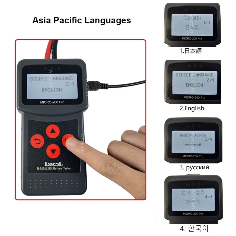 Micro 200 Pro Car Battery Tester Small Clip