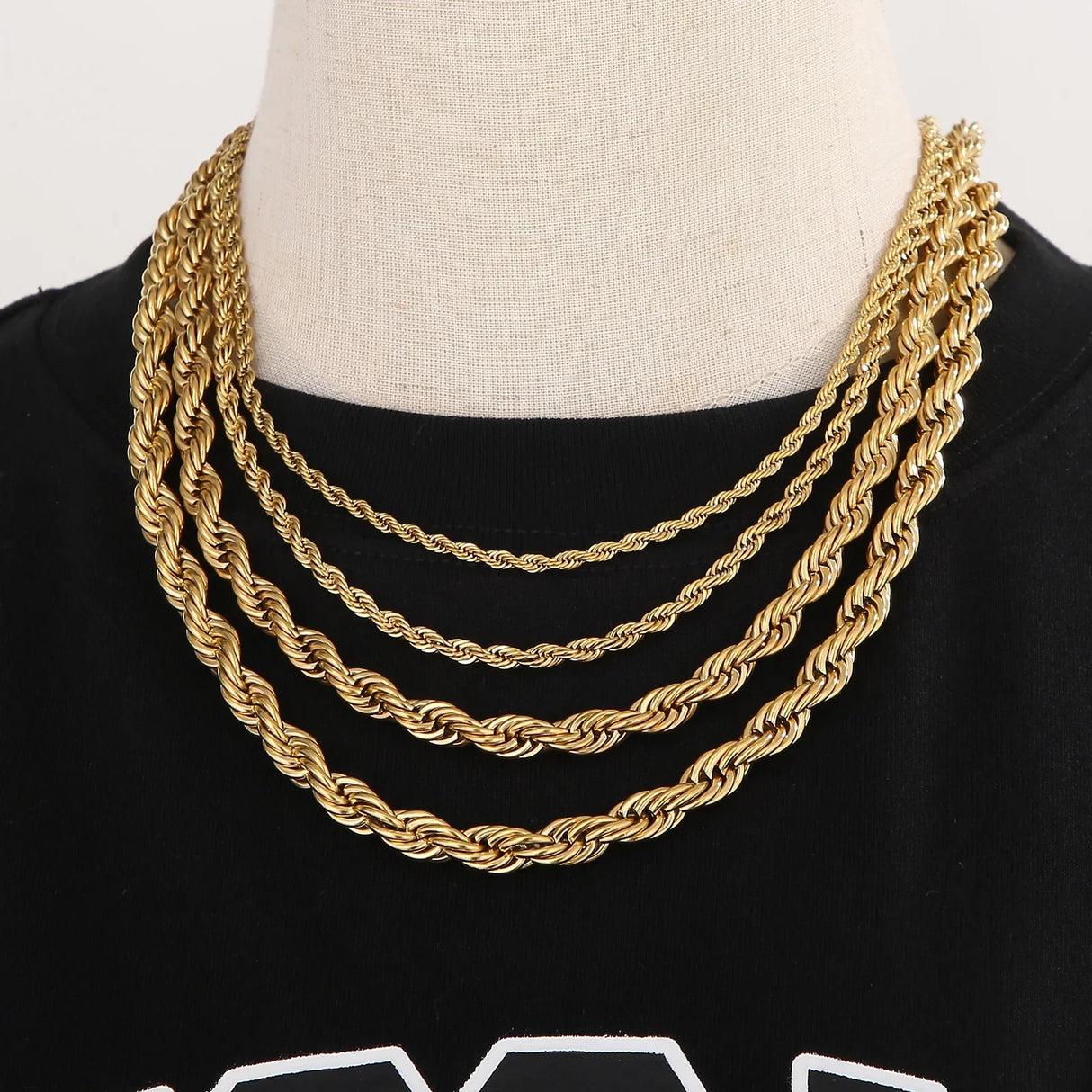 28mm HipHop Stainless Steel Rope Chain Fashion Men