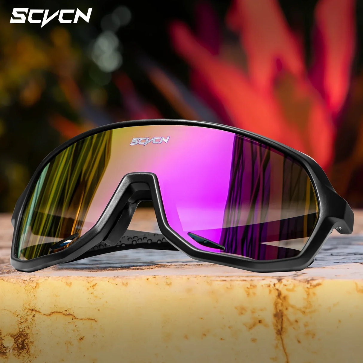 SCVCN-Sunglasses for Men Sport Cycling Glasses Bike Mountain