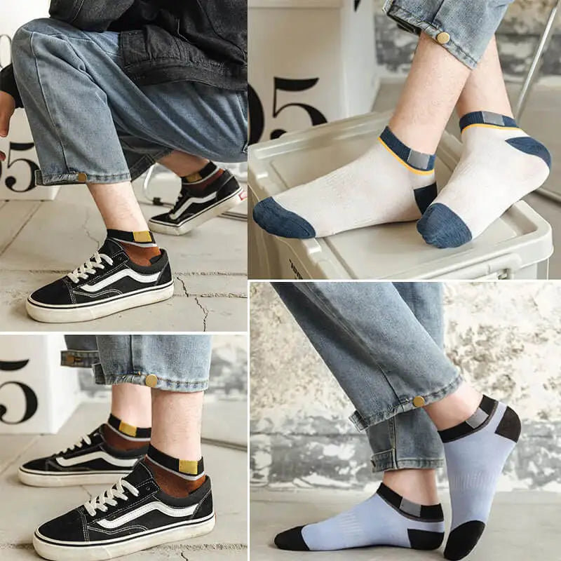 10Pairs Men's Spring Summer Sports Thin Socks Breathable