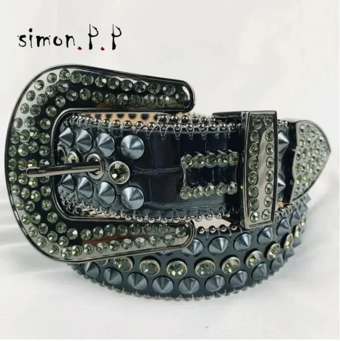 Rhinestone Belts for Women Luxury Diamond Strap Cowgirl