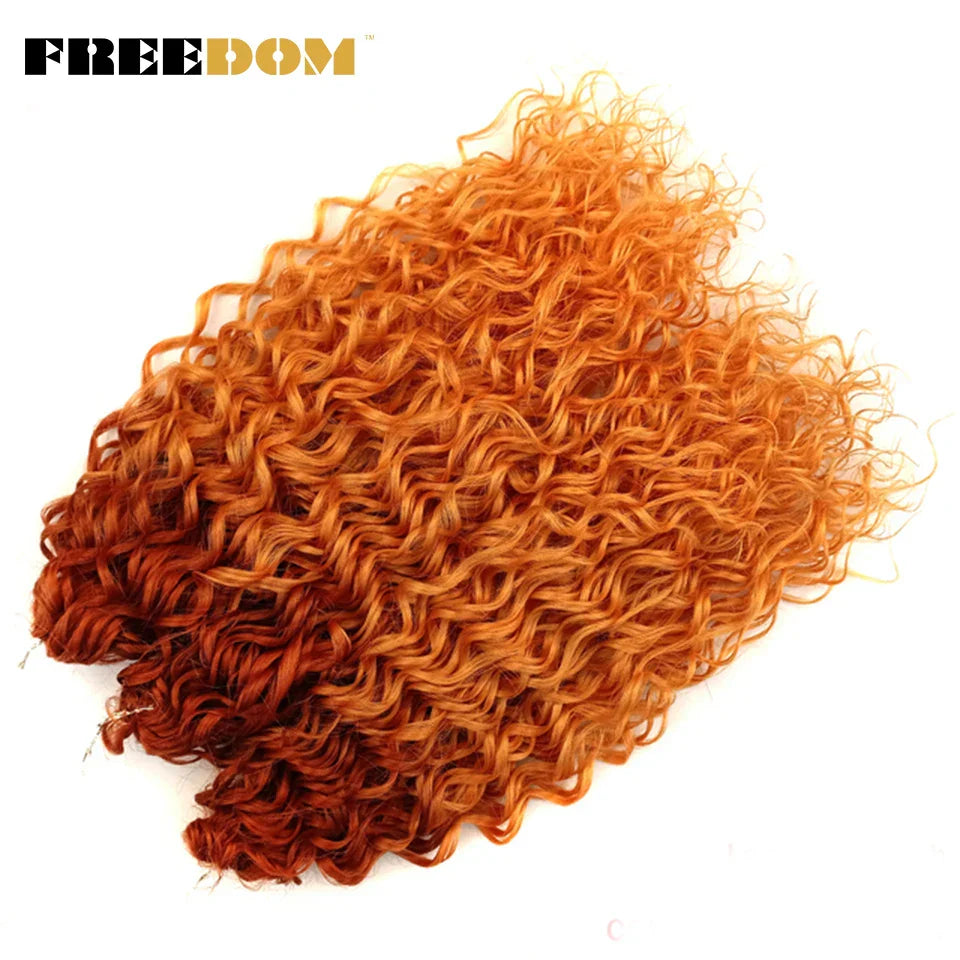 FREEDOM Synthetic Deep Wavy Twist Crochet Hair Afro