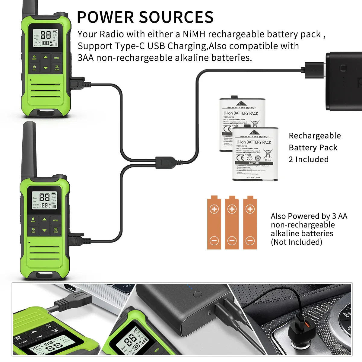 4PCS Baofeng F22 PMR446 /FRS Walkie Talkie Portable