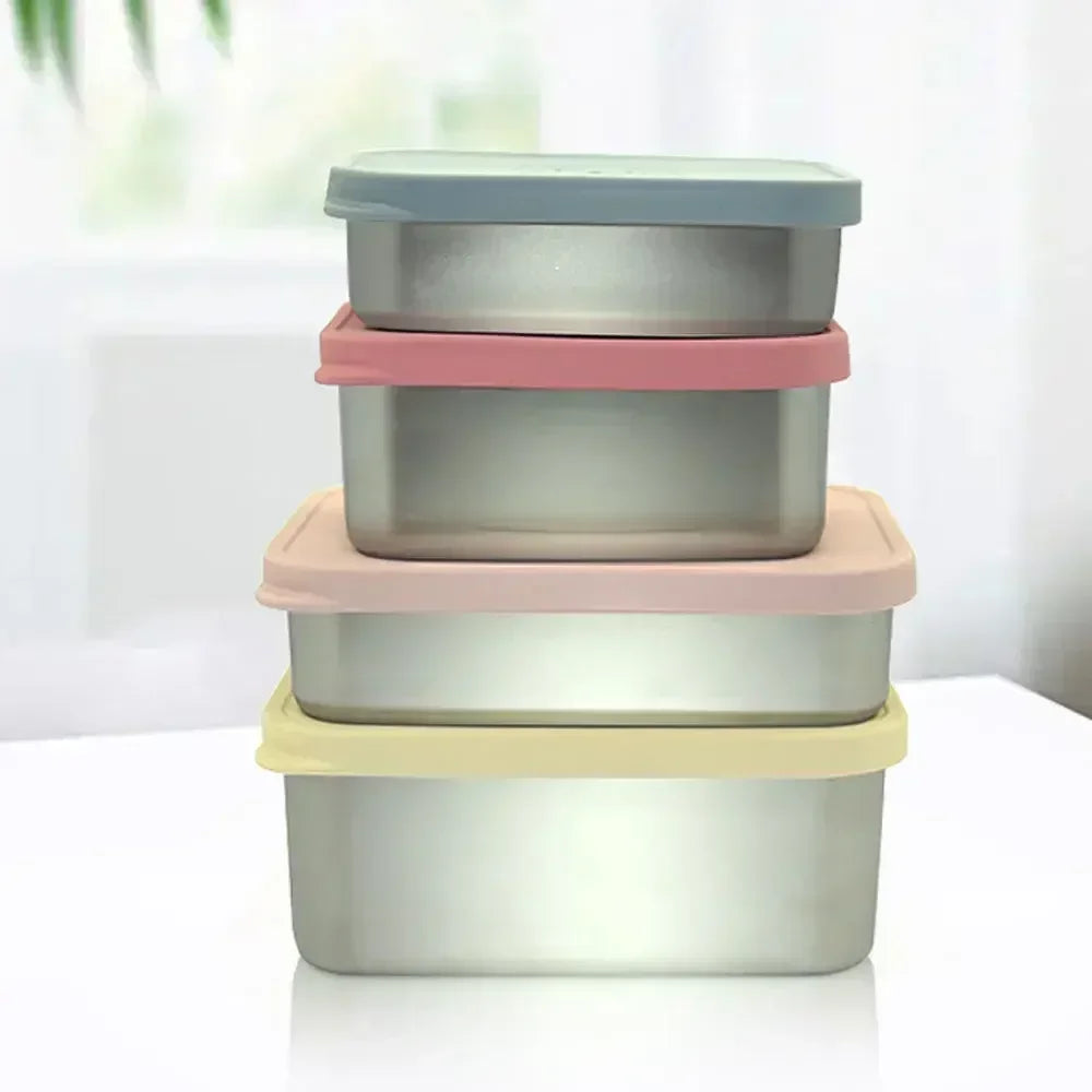 Bpa Free Lunch Box Stainless Steel White Silicone