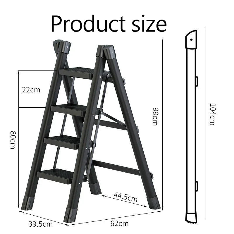 Thickened Metal Folding Ladder Multifunction Household Ladder Stool
