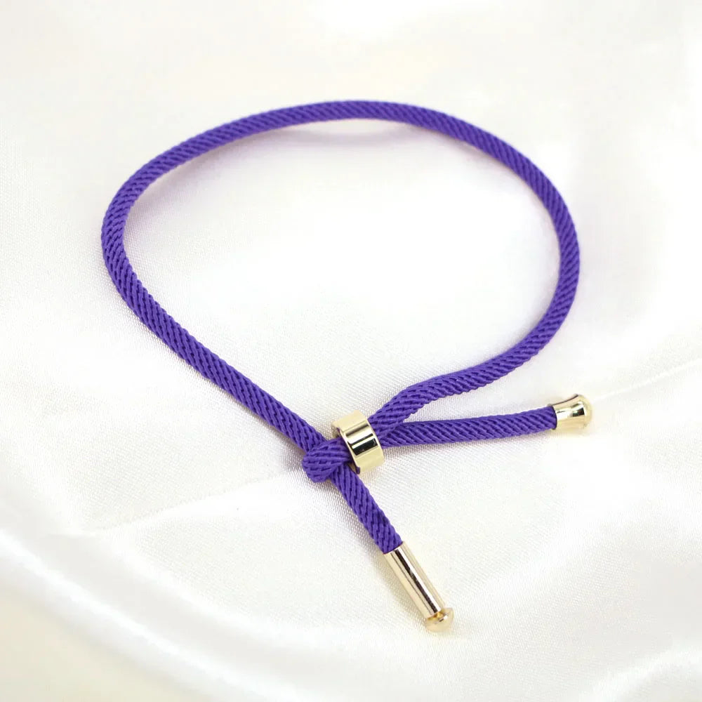 50PCS, Colorful Thread Rope Couple Bracelet Gold Copper