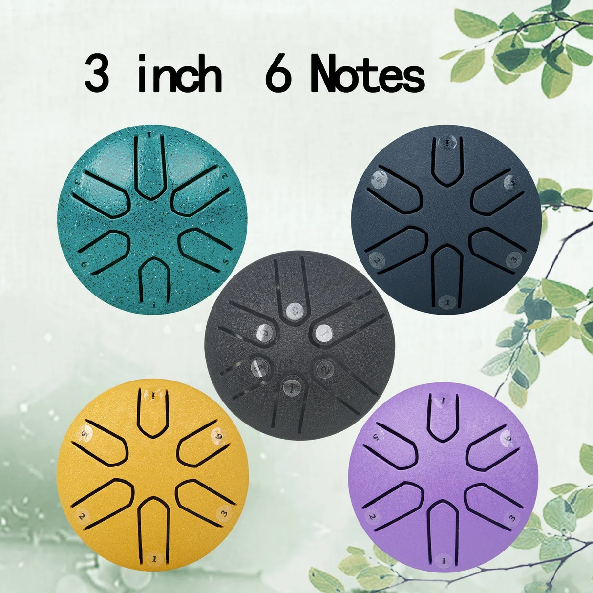 3 Inch 6-Tone Steel Tongue Hand Drum Mine