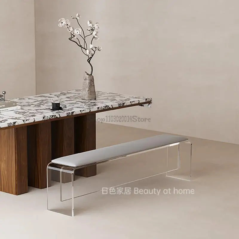 Acrylic Bench Dining Table Stool Dining Chair Dining