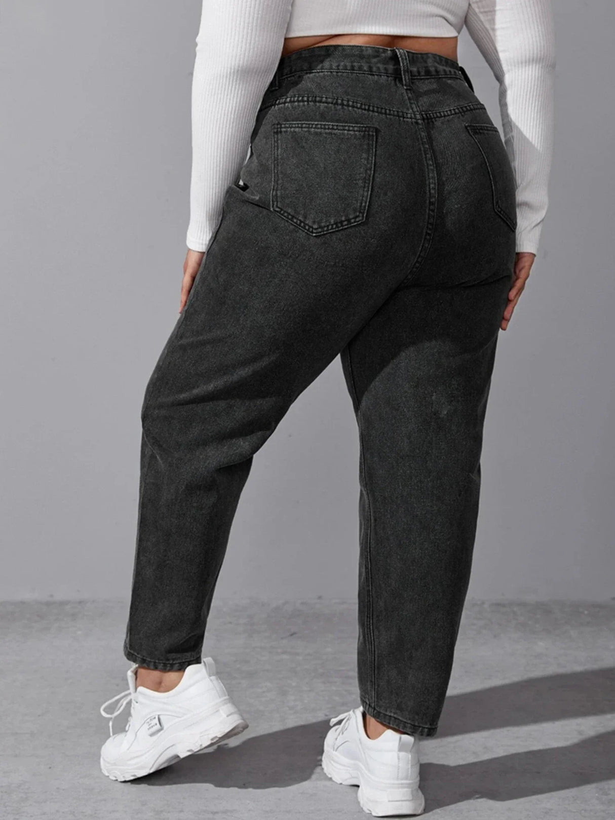 Plus Size Women Autumn Washing loose stretchy pant