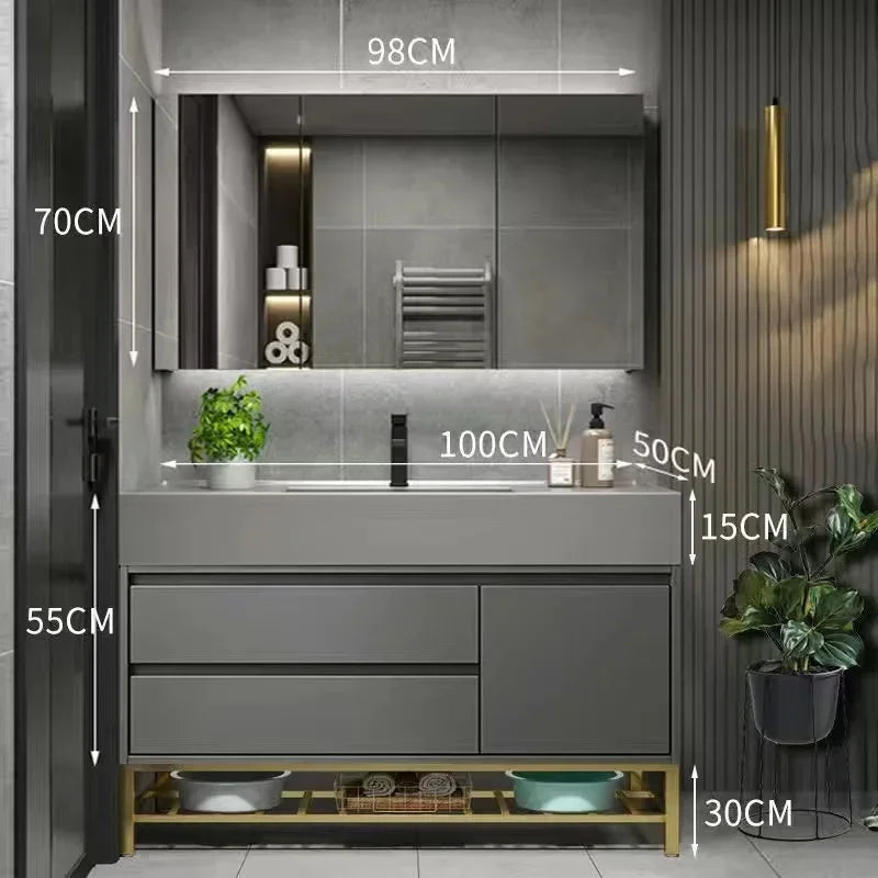 Toilet Vanity Wall Bathroom Cabinets Drawer Wall Washbasin