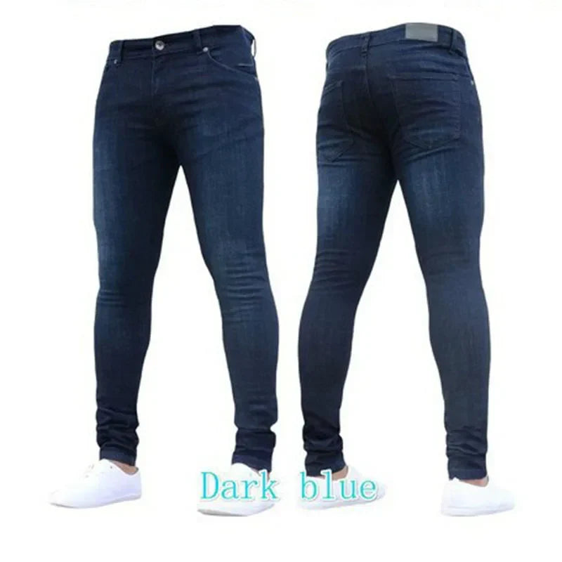 Fashion Men's Ripped Skinny Jeans Tight Leggings Vintage