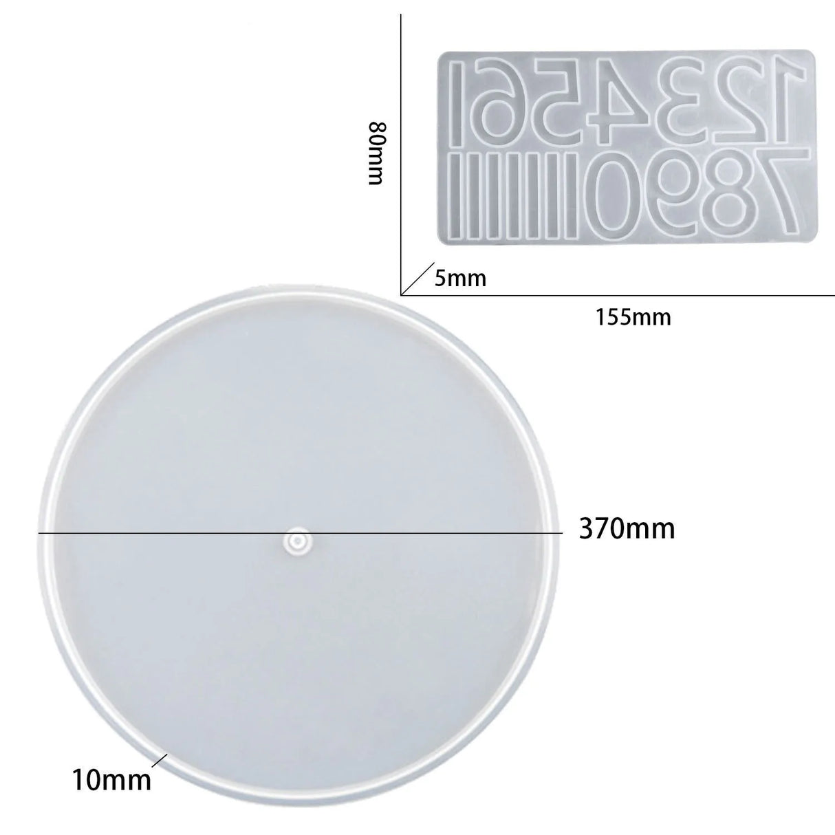 Clock Resin Molds Large 14'' Roman Numerals Silicone