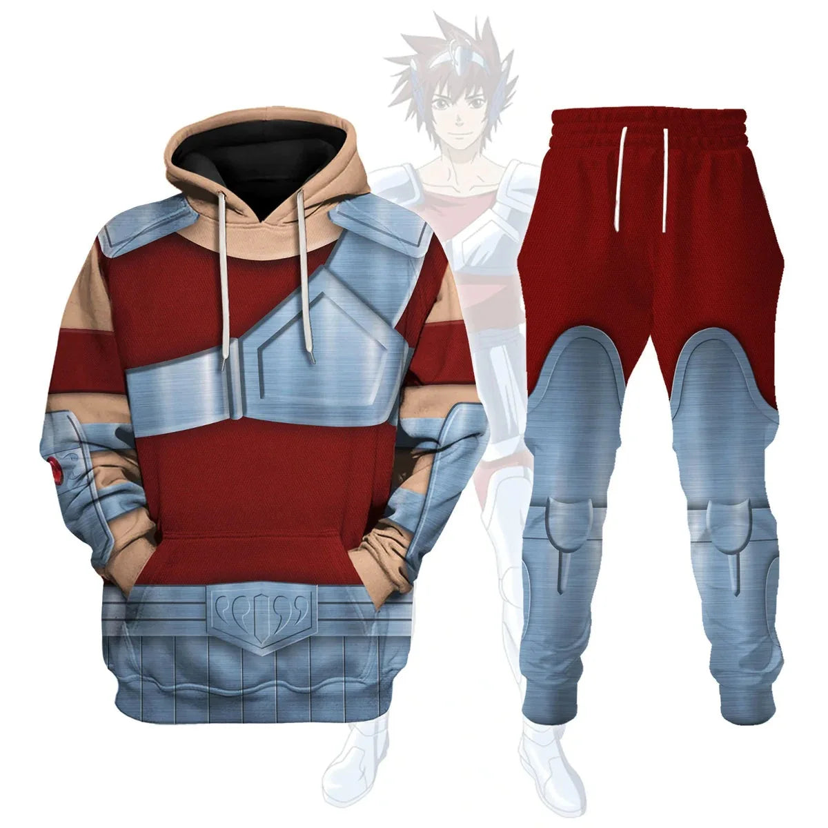 Popular Cosplay Anime Saint Seiya printed hoodie pants