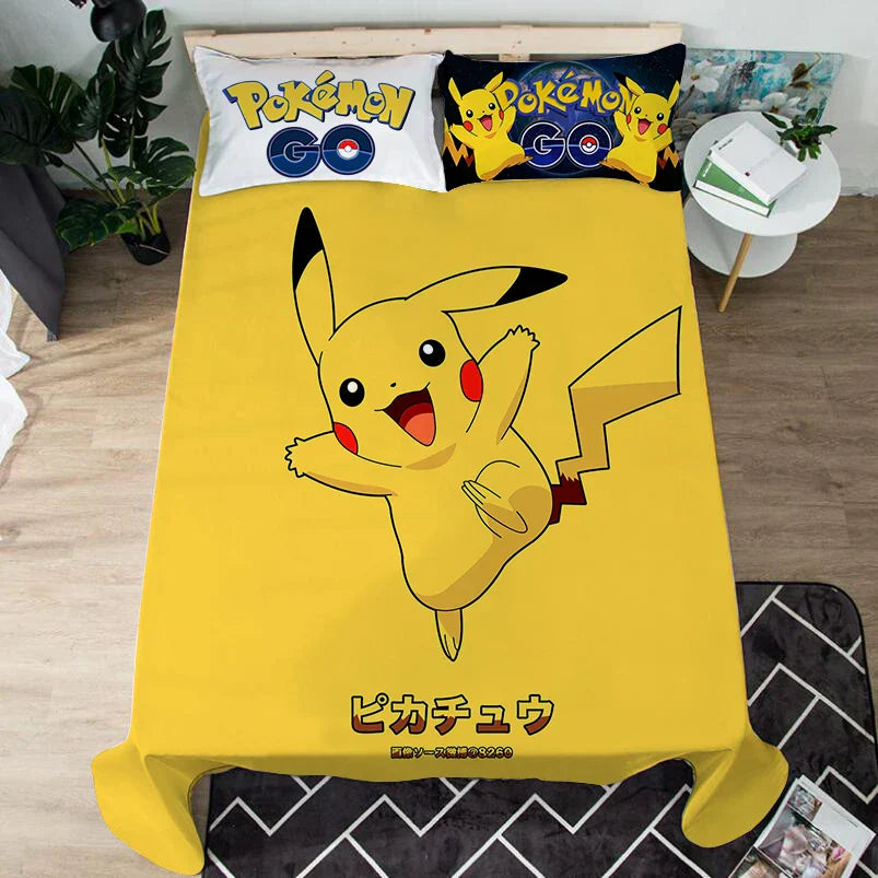 Animation Derivatives Keeppley Pokemon Pikachu Bed Flat Sheet