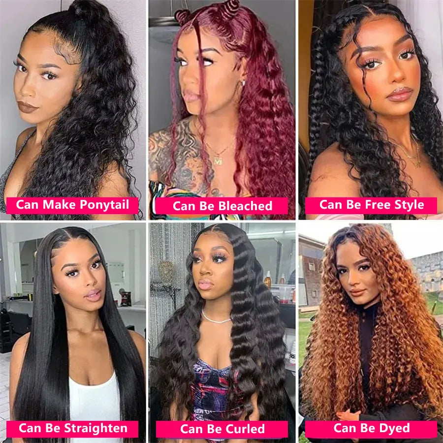 30Inch 4x4 Deep Curly Lace Closure Wig Hd