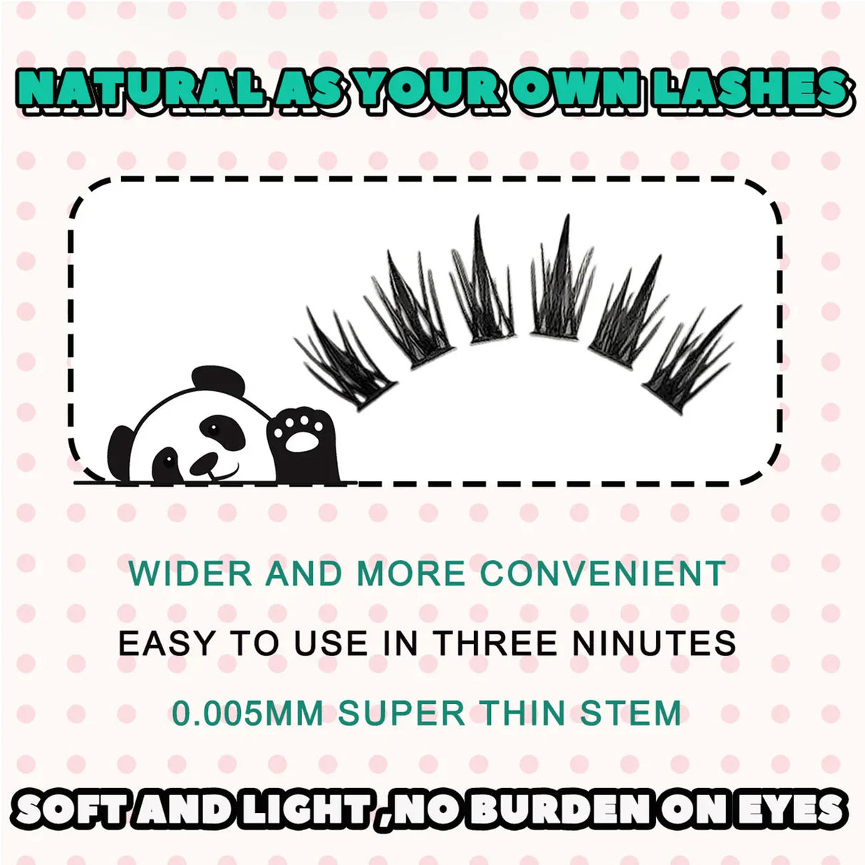 Fake Eyelashes 320 Clusters Individual Lashes Mixed Length