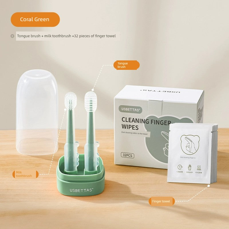 Beipisi Baby Oral Cleaner Gauze Finger Covers Toothbrush