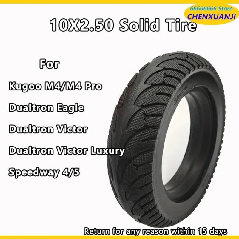 10x2.50 Solid Tire for Kugoo M4 & Dualtron Electric Scooters
