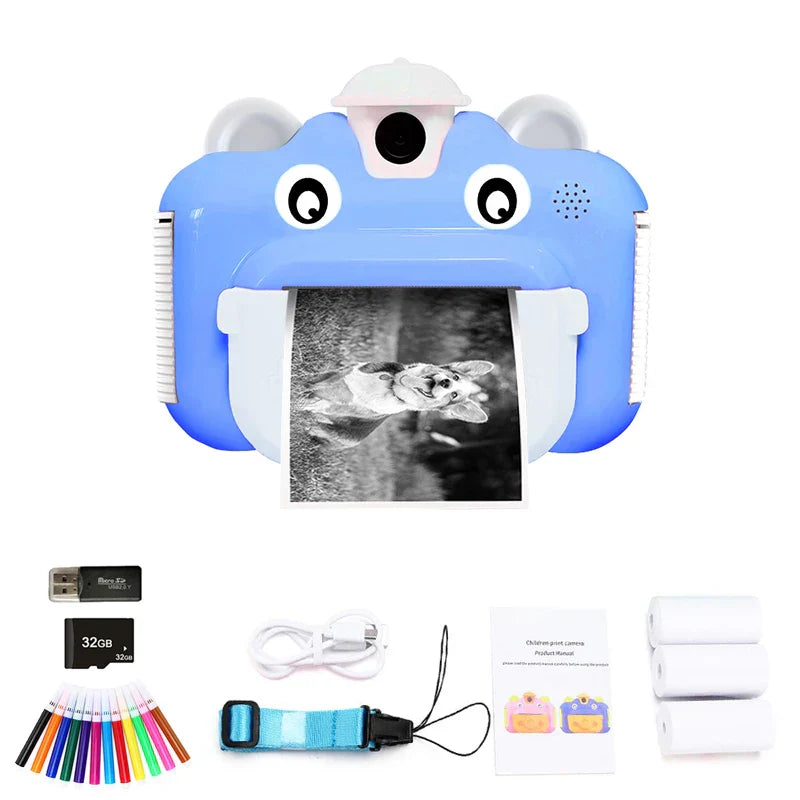 Children's Instant Print Camera With Thermal Printer Kids