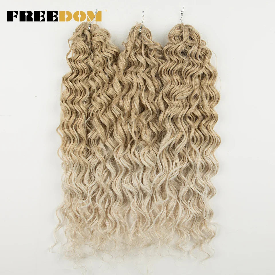 FREEDOM Synthetic Deep Wavy Twist Crochet Hair Afro