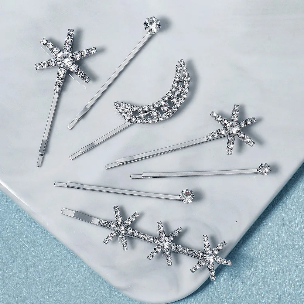 Star Moon Hairpins Clips Wedding Hair Accessories For