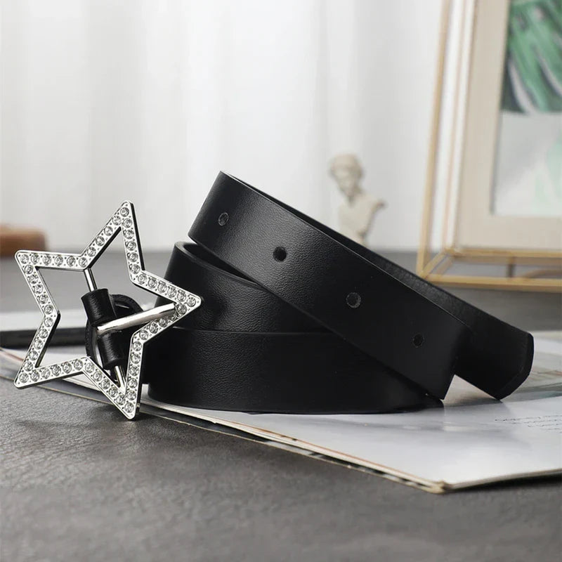 A ladies' belt new retro fashion decorative trend
