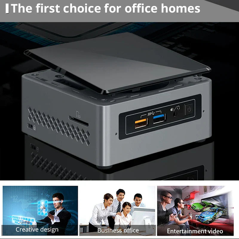 Intel NUC6CAYH Celeron J3455 Mini PC Dual DDR3L
