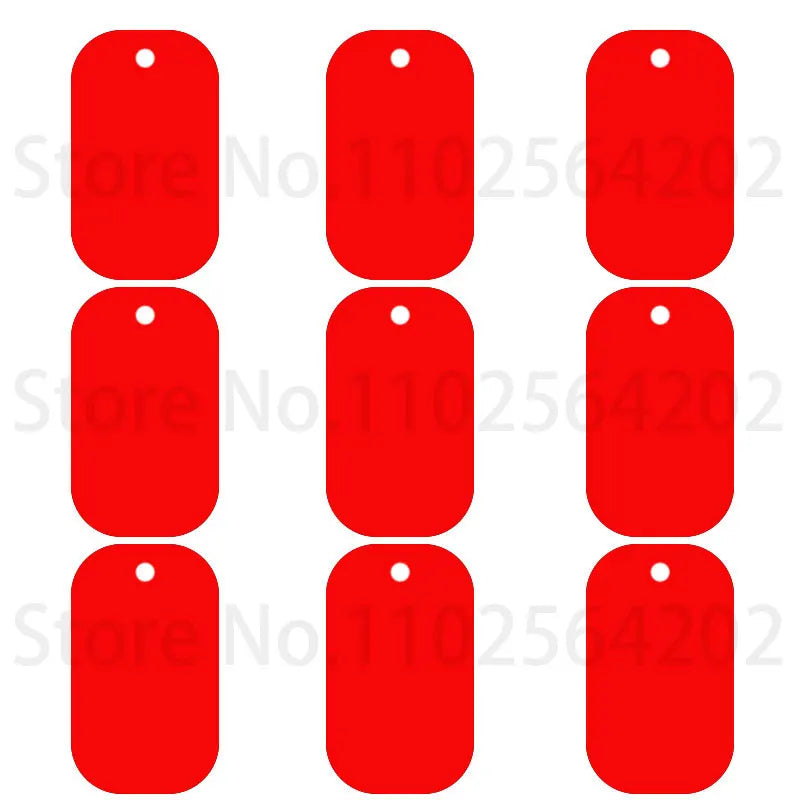 20pcs Aluminum Blank Rectangular Pet Dog Tag Custom
