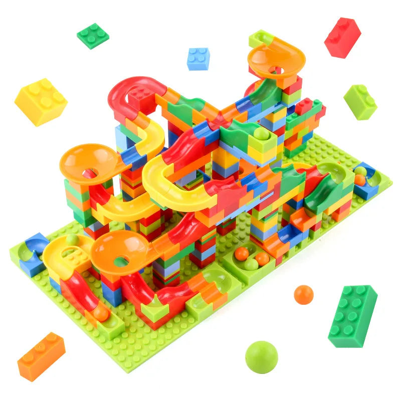 84-504PCS Marble Race Run Blocks Maze Ball Track