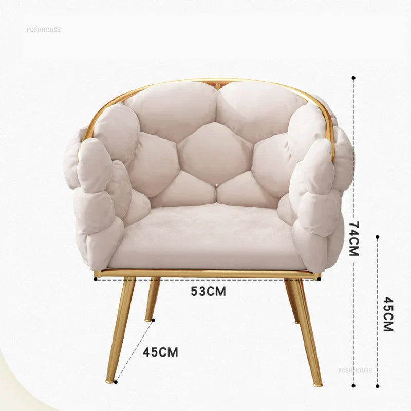 Nordic Metal Living Room Chair for Living Room
