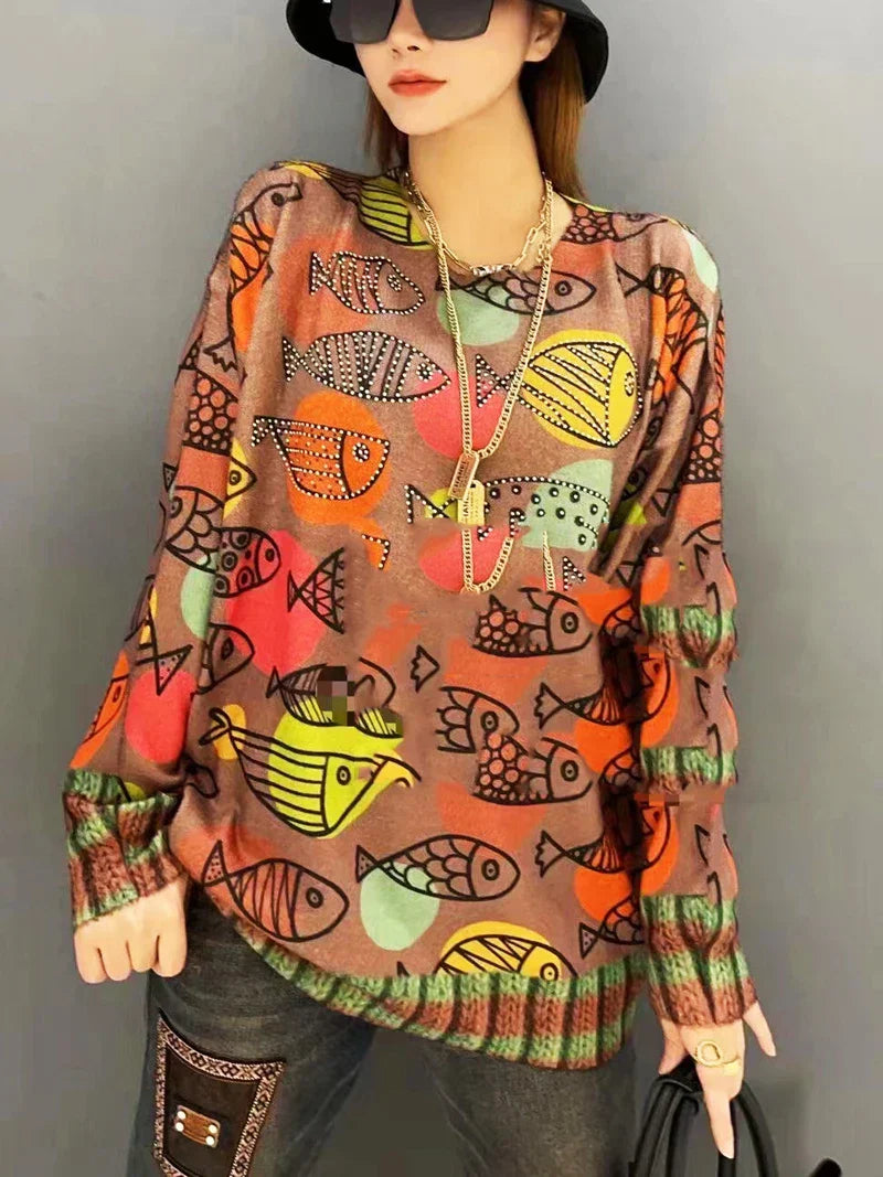 2023 Winter Plus Size Mink Cashmere Oneck Women