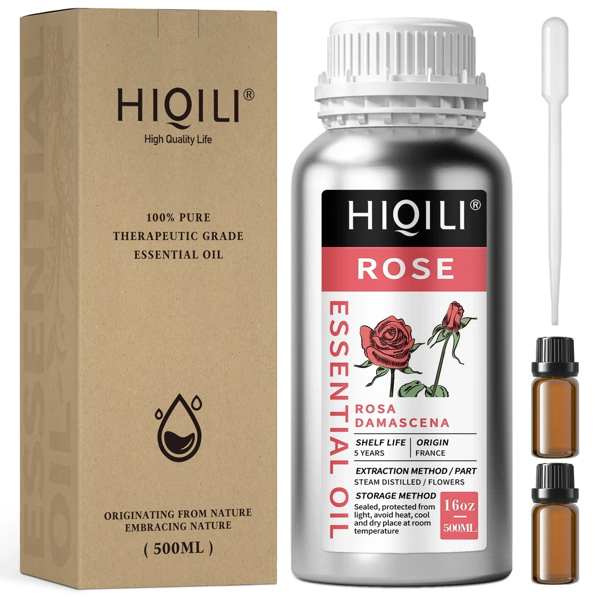 HIQILI 500ML Lemon Essential Oils,100% Pure Nature for Aromatherapy | Used for Diffuser,Humidifier,Massage | Clean and Steriliz