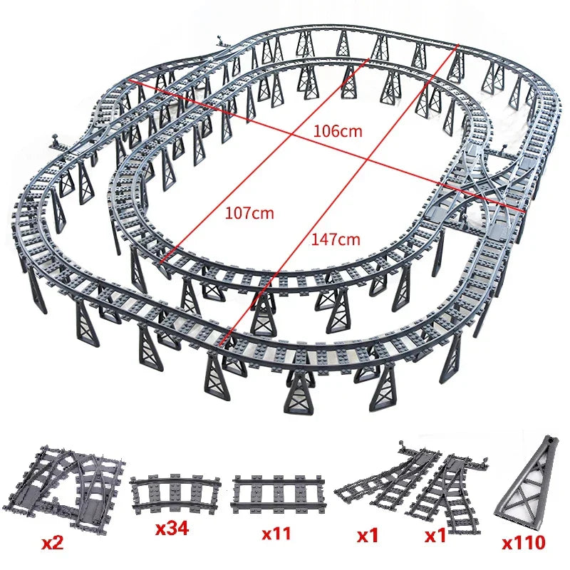 NEW City Trains Flexible Tracks Soft Straight Curved