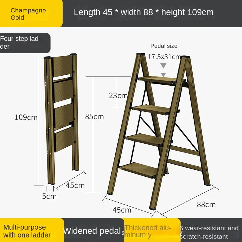 Multifunctional High Stools Kitchen Thickened Telescopic Ladder Stable