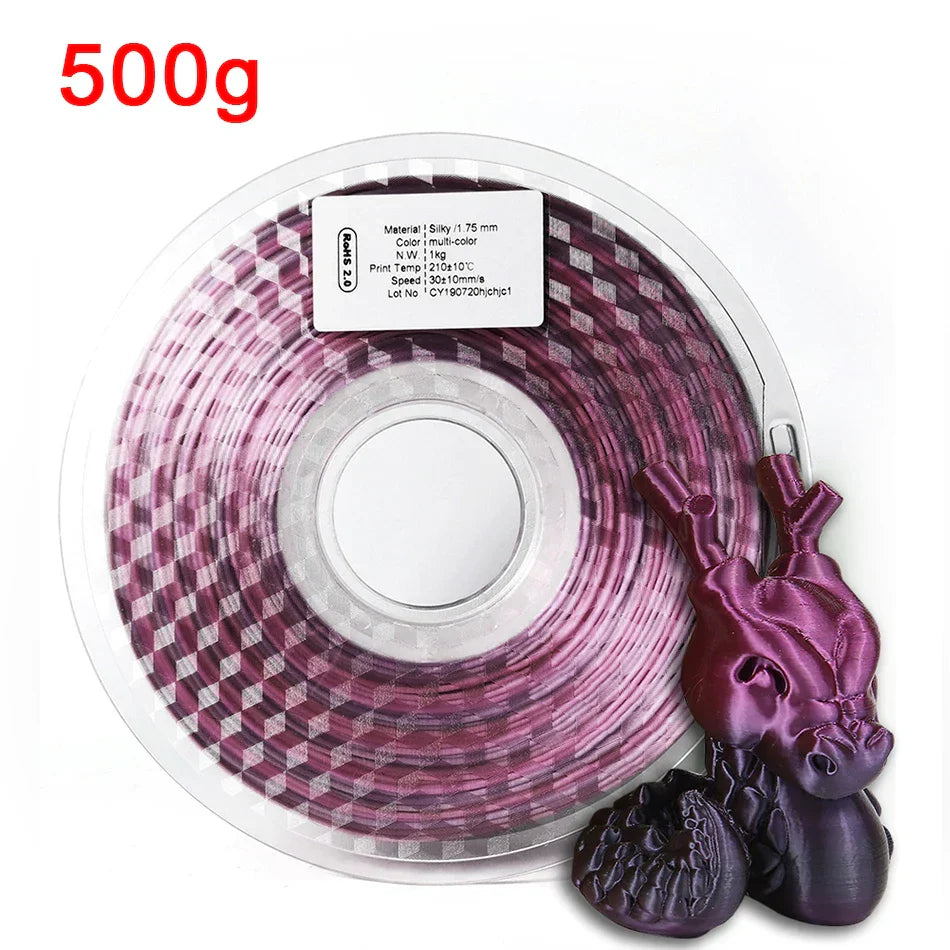 New Silk Rainbow PLA 1.75mm 3D Printing Material
