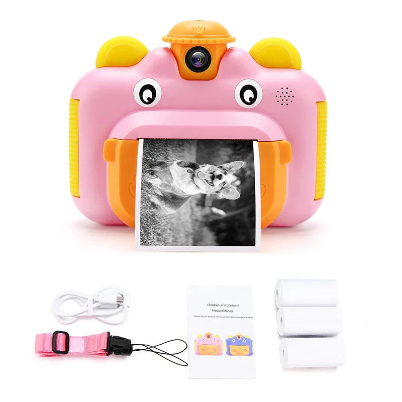 Children's Instant Print Camera With Thermal Printer Kids