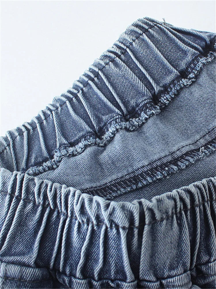 Plus Size Womens Jeans Elastic High Waist Stretch