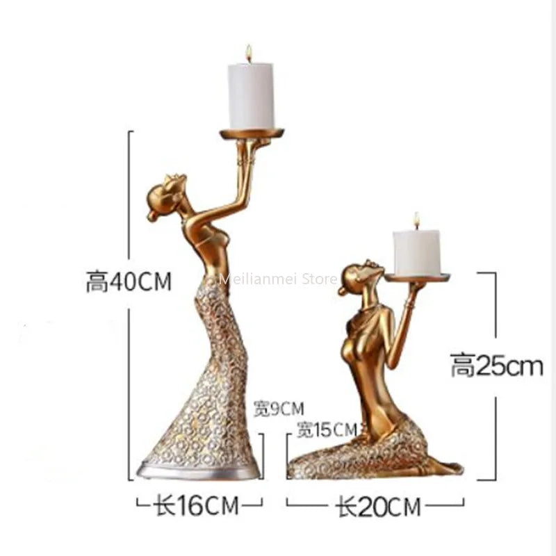 Nordic home decoration Gold candle holder Living Room