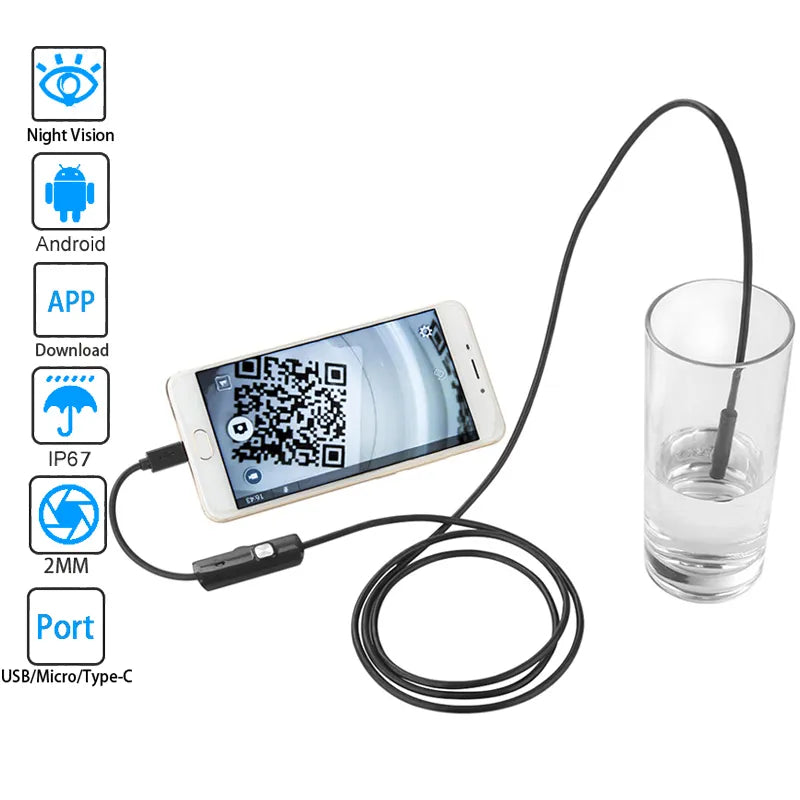 HD Mini Android Endoscope Camera 1M 2M MicroUSB/USB/TYPE