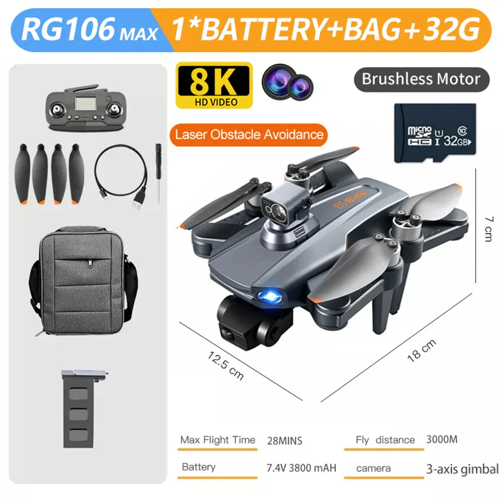 RG106 PRO Drone 8K Professional 5G GPS WIFI