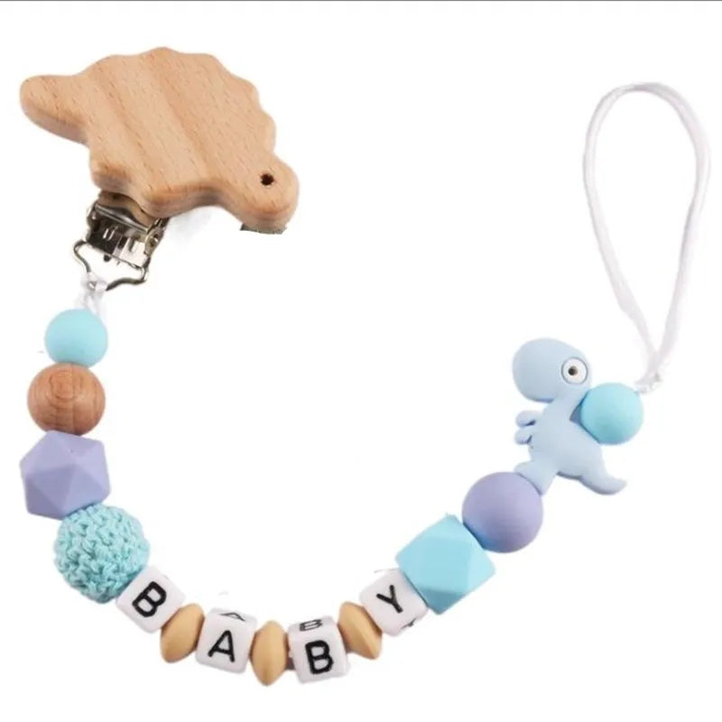 Personalized Name Handmade Silicone Baby Beech Dummy Pacifier