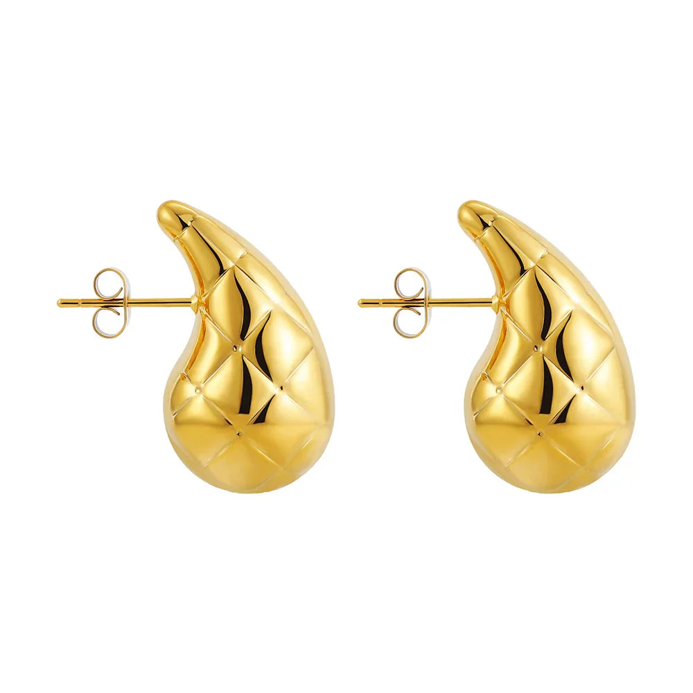 Waterdrop Chunky Hoop Earrings Dupes for Women Lightweight